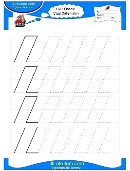 Çocuklar İçin Çizgi Çalışma Sayfaları 